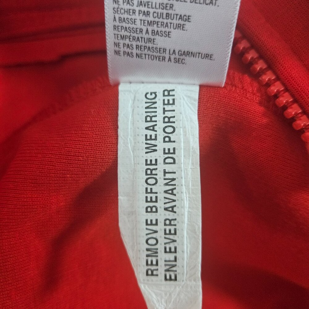 Hudson's Bay Unisex Size Small Canada Maple Leaf Zip Hoodie Red Strong And Free - Picture 12 of 15